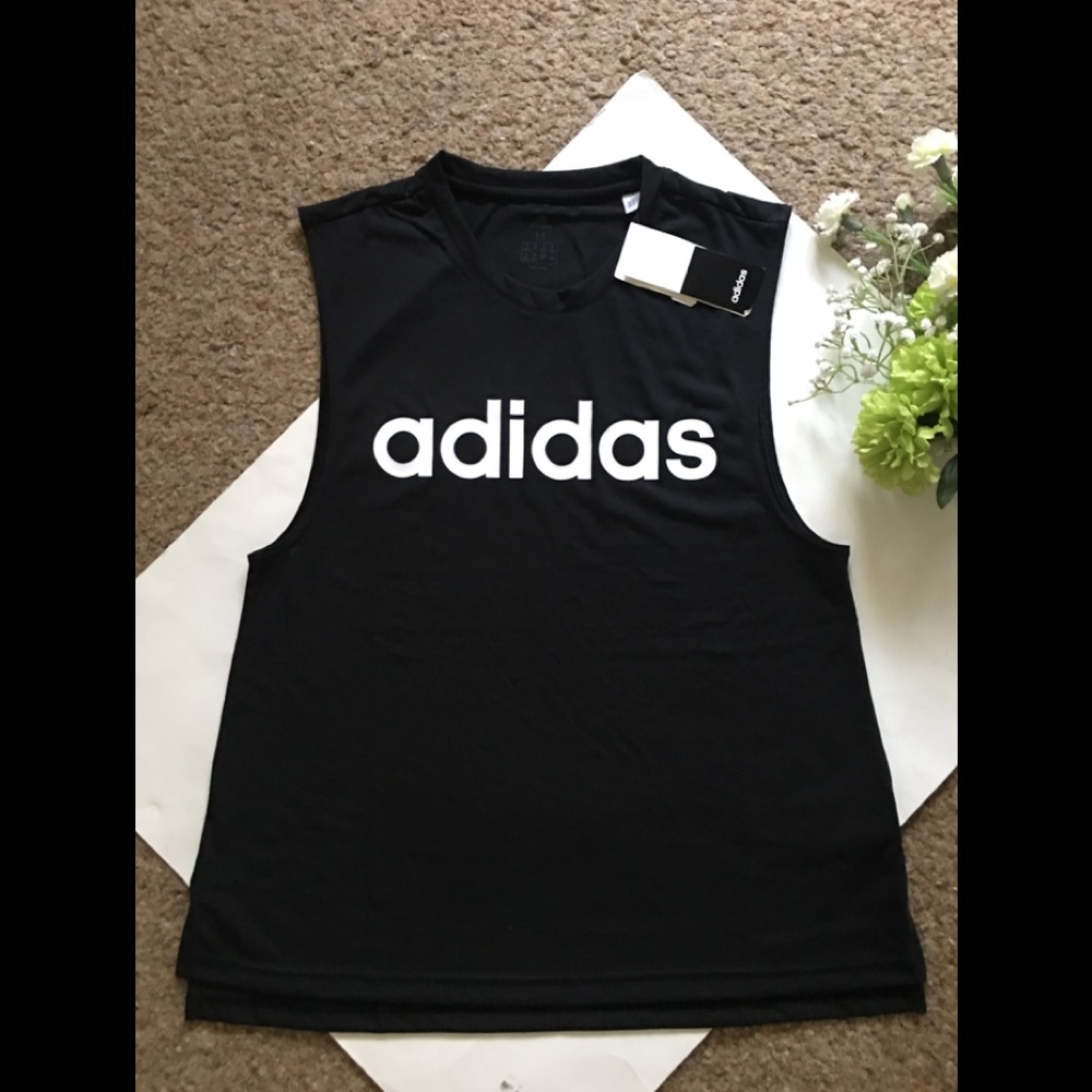 Adidas Women’s LIN SOL Tank in Black - Picture 3 of 5